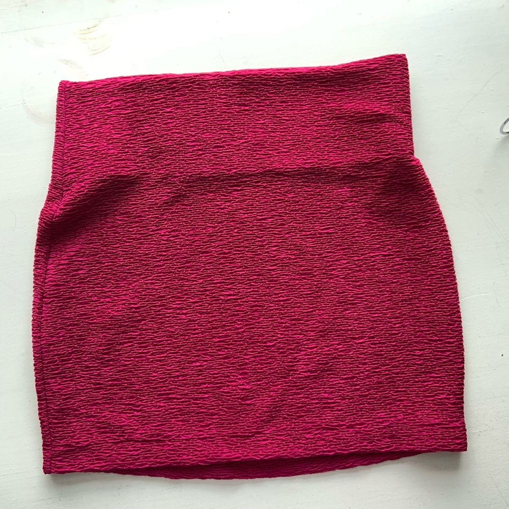 BCBG pink mini bodycon skirt